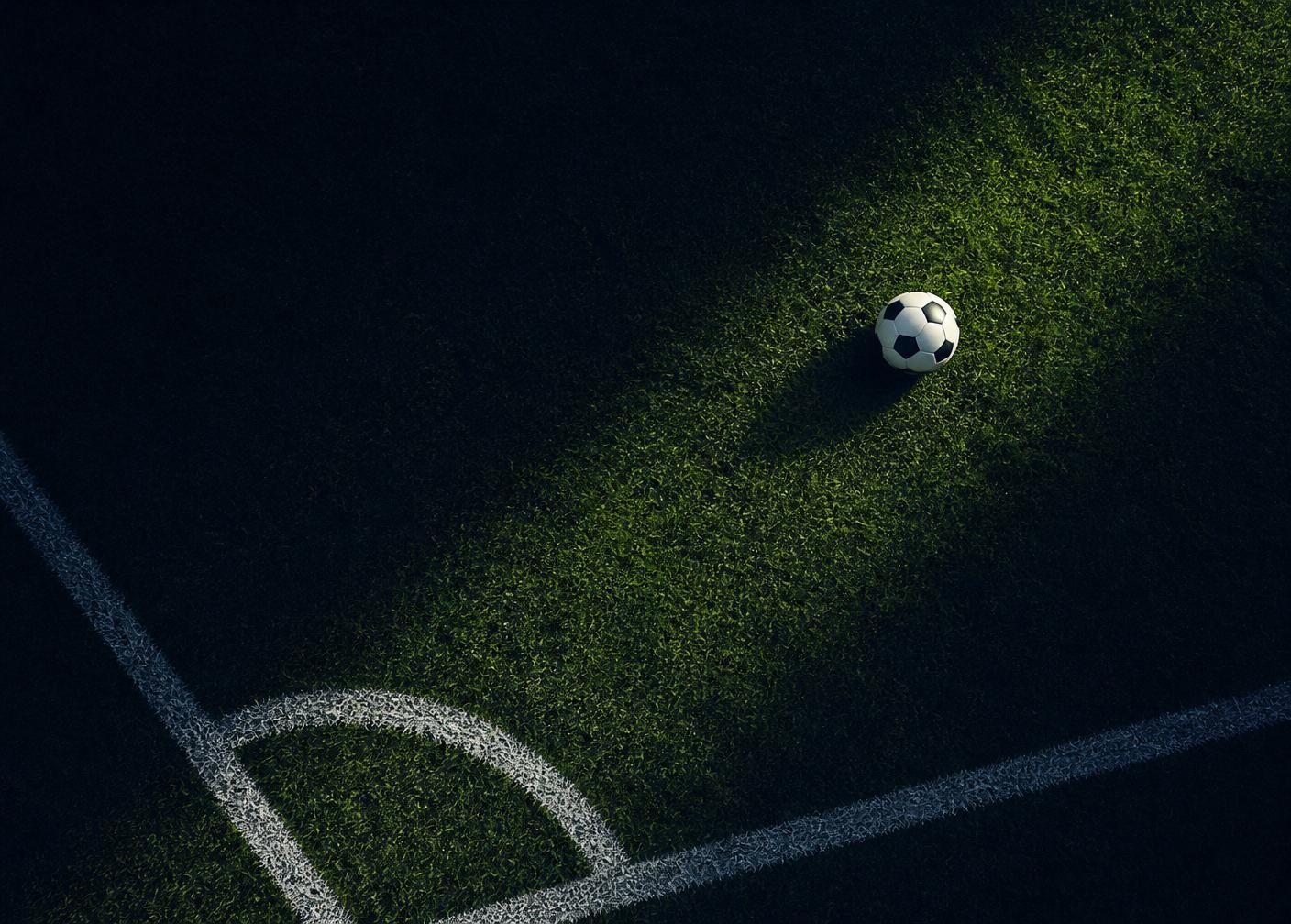 Soccer ball on turf